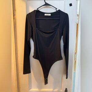 Black Long Sleeve Bodysuit